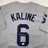 Autographed/Signed Al Kaline Detroit Grey Baseball Jersey JSA COA