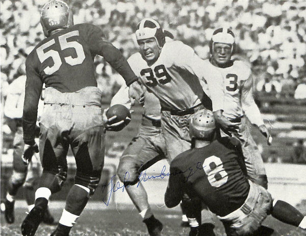 John Kimbrough Texas A&M CFHOF d.2006 Signed/Auto 6x7 B&W Photo 189487