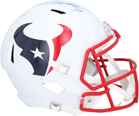 C.J. Stroud Houston Texans Signed Riddell Flat White Speed Replica Helmet