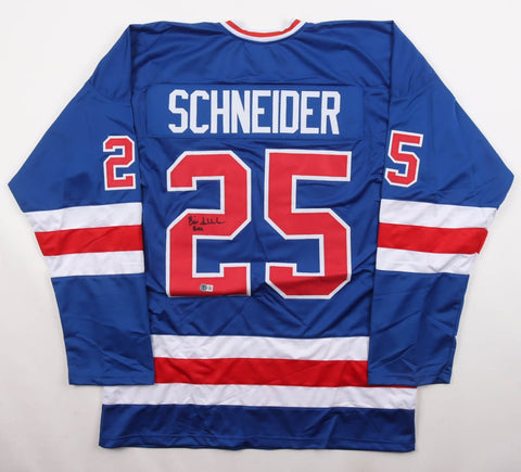 Buzz Schneider Signed 1980 Gold Medal Team USA Jersey Inscribed Miracle /Beckett