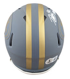 49ers Patrick Willis "HOF 24" Signed Slate Speed Mini Helmet W/ Case BAS Witness