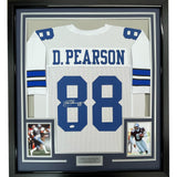 Framed Autographed/Signed Drew Pearson 35x39 Dallas White Jersey JSA COA
