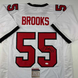 Autographed/Signed Derrick Brooks Tampa Bay White Football Jersey JSA COA
