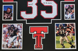 FRAMED TEXAS TECH RED RAIDERS ZACH THOMAS AUTOGRAPHED INSCRIBED JERSEY JSA