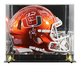 Miami Legends (9) Lewis, Irvin Signed Flash F/S Speed Proline Helmet w/ Case BAS