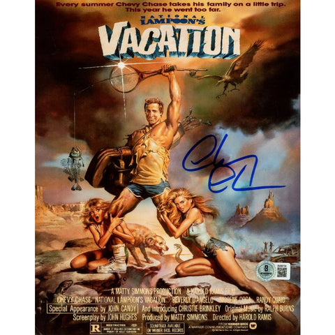 Chevy Chase Autographed/Signed Vacation 8x10 Photo Beckett WIT 58287