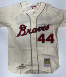 HANK AARON Signed Official Mitchell & Ness Jersey w/ "HOF 82" AUTO - JSA - BLK