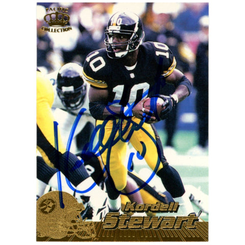 Kordell Stewart Autographed 96 Pacific #351 Trading Card Beckett Witness 52820