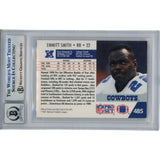 Emmitt Smith Autographed/Signed 91 Pro Set #485 10 Auto Card Slab Beckett 49934