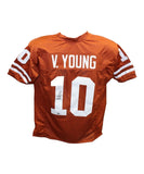 Vince Young Autographed/Signed College Style Orange Jersey Beckett 41181