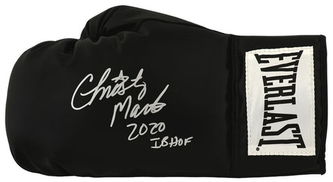 Christy Martin Signed Everlast Black Boxing Glove w/2020 IB HOF - (SCHWARTZ COA)