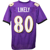 Isiah Likely Autographed/Signed Pro Style Purple XL Jersey Beckett Witness 51830