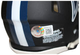 Dak Prescott Autographed Dallas Cowboys Flat Black Mini Helmet Beckett 37337