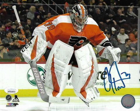 Carter Hart Jumping Philadelphia Flyers Autographed Signed 11x14 Photo JSA COA