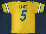 NORTH DAKOTA STATE BISON TREY LANCE AUTOGRAPHED YELLOW JERSEY BECKETT BAS 187728