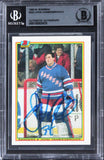 Rangers John Vanbiesbrouck Authentic Signed 1990 Bowman #222 Card BAS Slabbed
