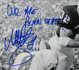 Matt Suhey Penn State Signed/Inscribed 11x14 B/W Photo Framed Beckett 165722