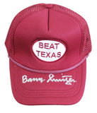 Oklahoma Barry Switzer Authentic Signed Maroon Beat Texas Hat Autographed BAS W