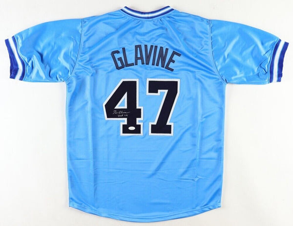 Tom Glavine Signed Atlanta Braves Throwback Jersey "HOF 14" (JSA COA) 300+ Wins