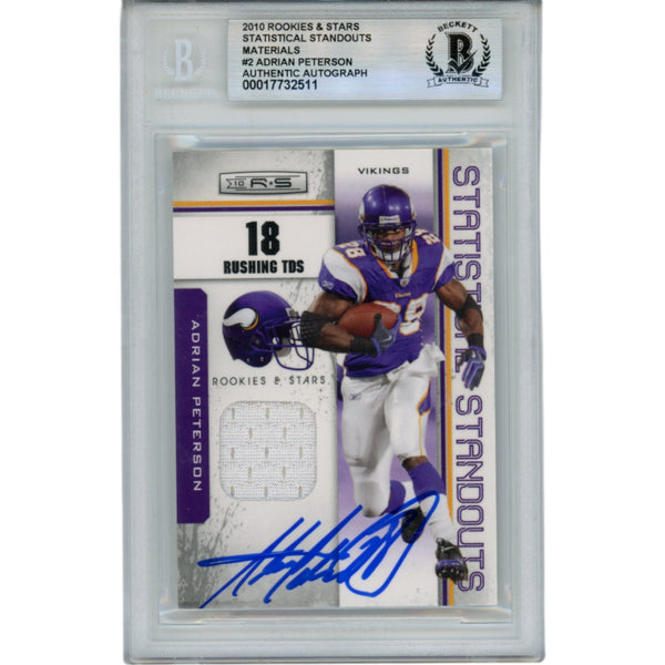 Adrian Peterson Autographed '10 Panini RS Patch/150 Trading Card Beckett 49814