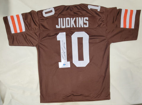 QUINSHON JUDKINS AUTOGRAPHED SIGNED PRO STYLE CUSTOM XL JERSEY BECKETT QR COA