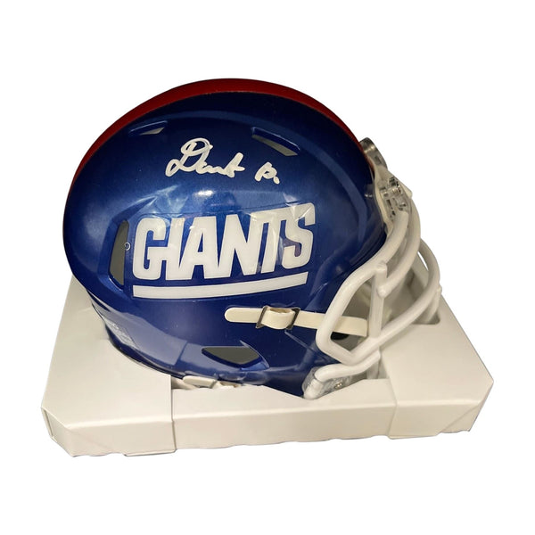 Deonte Banks Autographed New York Giants Color Rush Mini Helmet - Beckett