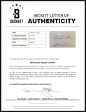Bill Russell Autographed 1972 Advertising Document Contract Beckett AC74546