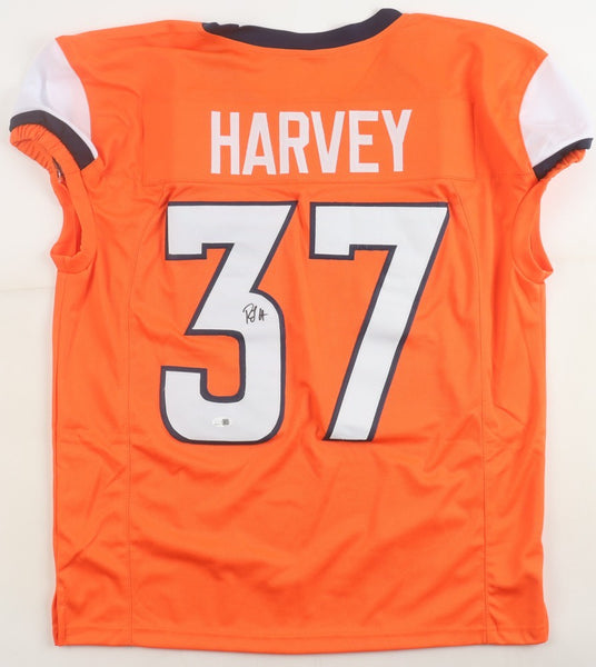R J Harvey Signed Denver Broncos Pro Cut Jersey (JSA) Ex-UCF RB / 2nd Round Pick