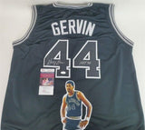 George Gervin Signed San Antonio Spurs Photo Jersey Inscribed "HOF 96" (JSA COA)