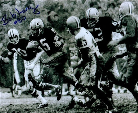 Green Bay Packers BOB LONG Signed 8x10 Photo #5 AUTO - 2x Super Bowl Champion
