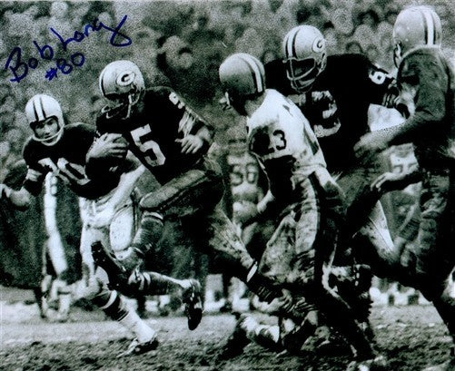 Green Bay Packers BOB LONG Signed 8x10 Photo #5 AUTO - 2x Super Bowl Champion
