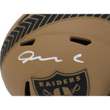Maxx Crosby Signed Las Vegas Raiders 23 Salute Mini Helmet Beckett 44922