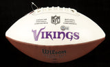 Randall Cunningham & Daunte Culpepper Signed Vikings Logo Football (Beckett)