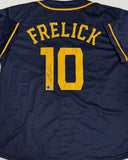 SAL FRELICK Signed Custom Replica Brewers Navy Jersey AUTO - BAS