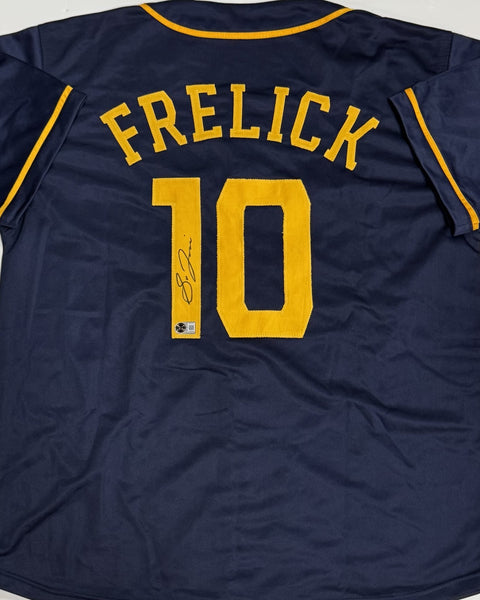 SAL FRELICK Signed Custom Replica Brewers Navy Jersey AUTO - BAS