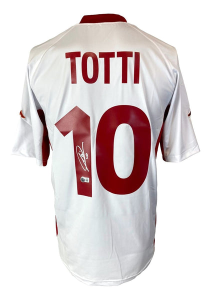Francesco Totti Signed AS Roma White Kappa Soccer Jersey BAS