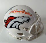 Nik Bonitto Autographed Denver Broncos '24 Alt White Mini Helmet BAS COA