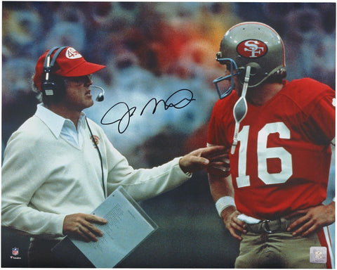 Joe Montana San Francisco 49ers Autographed 16" x 20" With Bill Walsh Photograph