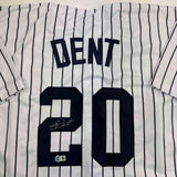 Autographed/Signed Bucky Dent New York Pinstripe Jersey Beckett BAS COA
