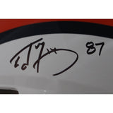 John Elway Shannon Sharpe Ed McCaffrey Rod Smith Signed Pro Helmet BAS 45441
