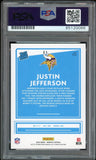 2020 Donruss Rated Rookie Justin Jefferson On Card PSA/DNA Auto GEM MINT 10