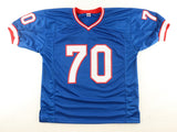 John Fina Signed Buffalo Jersey Inscribed "#Bills Mafia" (JSA) 1992 1st Round Pk