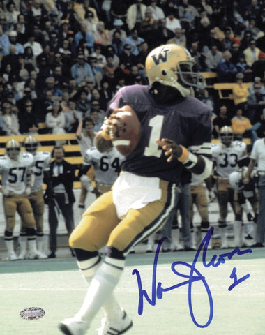 Warren Moon Autographed 8x10 Photo University of Washington MCS Holo #63536