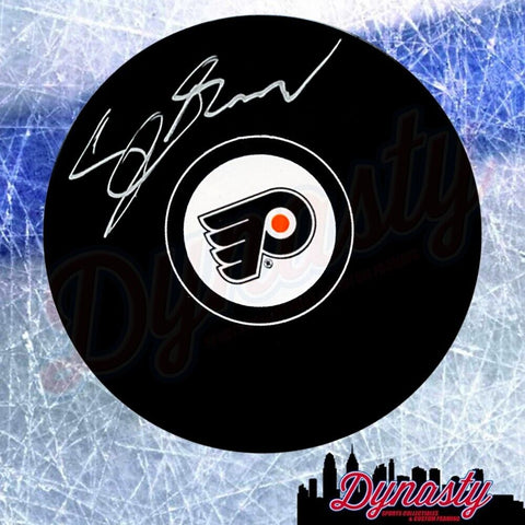 Cutter Gauthier Philadelphia Flyers Autographed Signed Hockey Puck JSA PSA Pass
