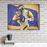 Cooper Kupp Rams Stretched 20x24 Canvas Giclee Print-Artist Brian Konnick-LE 62