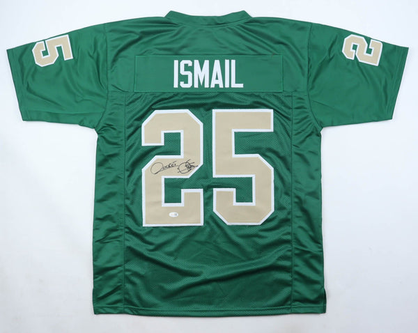 Raghib Rocket Ismail Signed Notre Dame Fighting Irish Green Jersey (JSA) W.R.