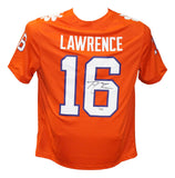 Trevor Lawrence Autographed/Signed Clemson Orange Nike L Jersey FAN 39941