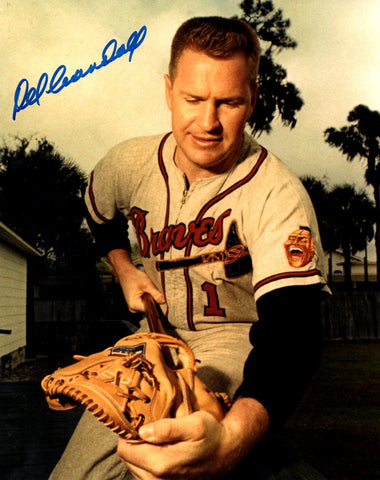 Milw Braves DEL CRANDALL Signed 8x10 Photo #3 AUTO - 1957 WS Champs