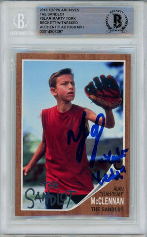 Marty York Signed The Sandlot 2018 Topps Archive Beckett Auto 10 40728
