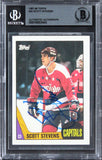 Capitals Scott Stevens Authentic Signed 1987 Topps #25 Card BAS Slabbed